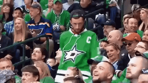 Dude Perfect Tim celebrating Dallas Stars